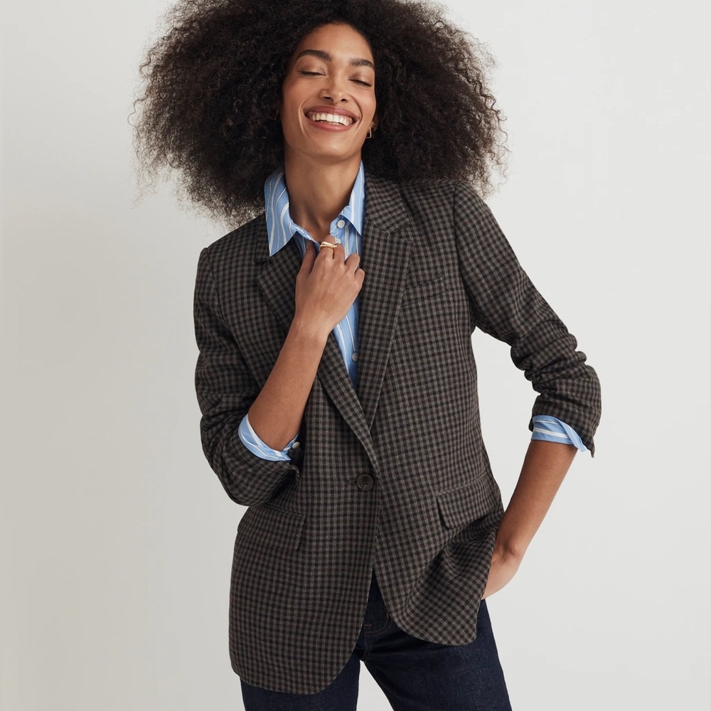 Madewell The Larsen Blazer | Plaid | Size Medium